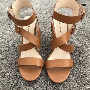 Tan Strappy Heels